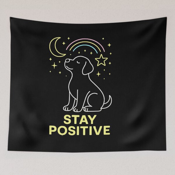 Item preview, Stay Positive – Neon Dog Design designed and sold by PastimeMastery.