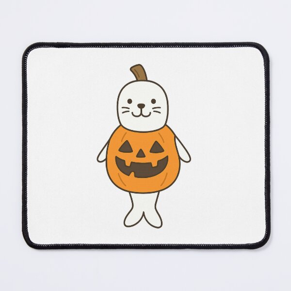 Item preview, Cute Seal in Pumpkin Costume – Halloween Kawaii Illustration designed and sold by haitrieuic96.