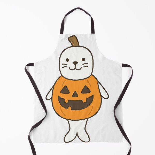 Item preview, Cute Seal in Pumpkin Costume – Halloween Kawaii Illustration designed and sold by haitrieuic96.