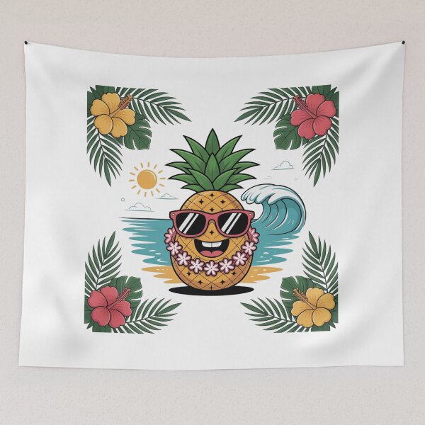 Item preview, Cartoon Pineapple Hawaii Style designed and sold by ArtQueen777.