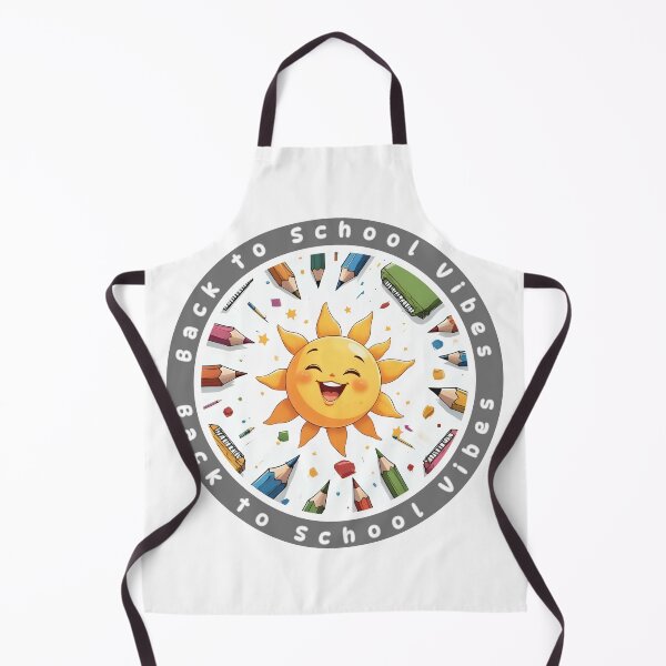 Item preview, Back to School Vibes – Cute Sun and Colorful School Supplies designed and sold by Pixel--Threads.
