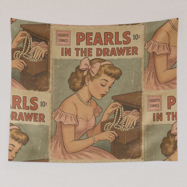 Item preview, Delicate Coquette Aesthetic: Pearls in the Drawer designed and sold by bapupa.