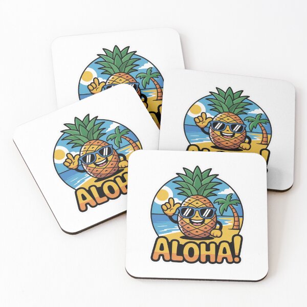Item preview, Cartoon Pineapple Hawaii Style designed and sold by ArtQueen777.