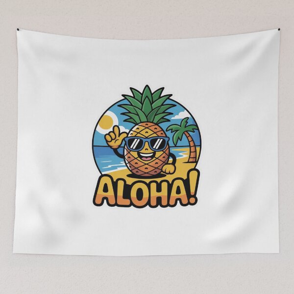 Item preview, Cartoon Pineapple Hawaii Style designed and sold by ArtQueen777.