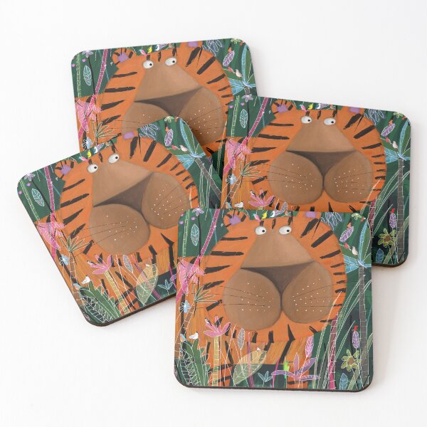 Item preview, Tiger In The Jungle With Tropical Birds By Carla Daly designed and sold by Carla Daly.