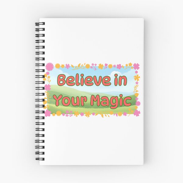Item preview,  Believe in Your Magic – Inspiring Floral Typography Design designed and sold by Pixel--Threads.