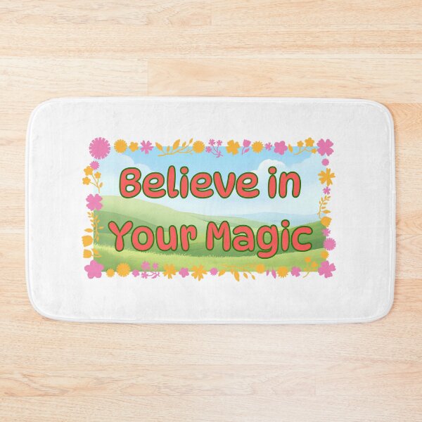 Item preview,  Believe in Your Magic – Inspiring Floral Typography Design designed and sold by Pixel--Threads.