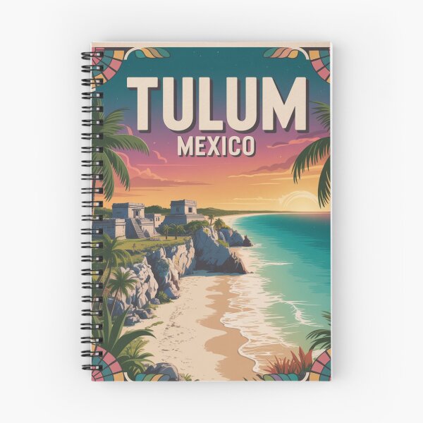 Item preview, Vintage Boho Tulum Mexico Travel Poster – Mayan Ruins and Tropical Sunset designed and sold by Timeless Design.