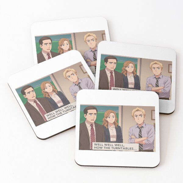Item preview, Michael Scott Quote – “Well Well Well, How The Turntables” – The Office Anime Style designed and sold by Enea Kelo.