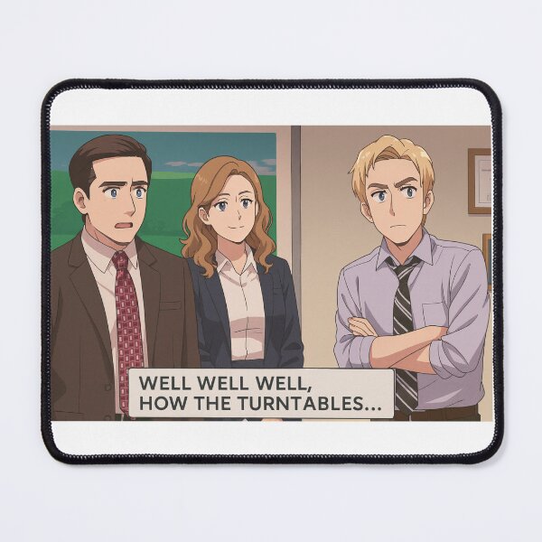 Item preview, Michael Scott Quote – “Well Well Well, How The Turntables” – The Office Anime Style designed and sold by Enea Kelo.