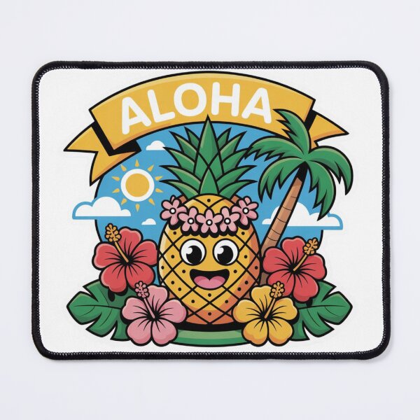 Item preview, Cartoon Tropical Pineapple designed and sold by ArtQueen777.