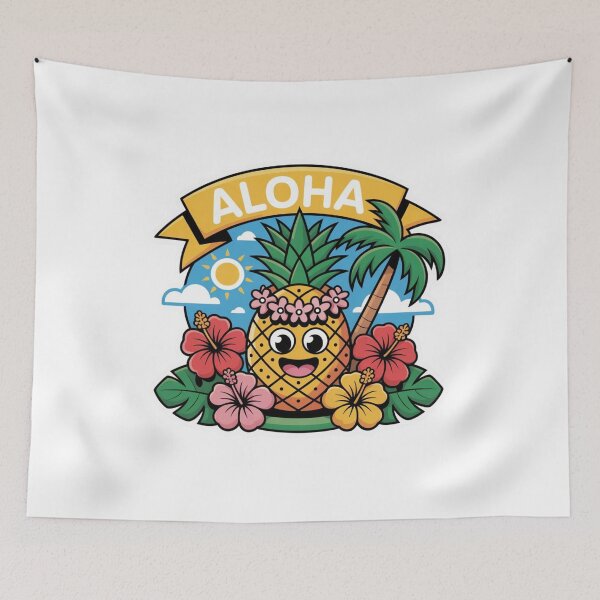 Item preview, Cartoon Tropical Pineapple  designed and sold by ArtQueen777.