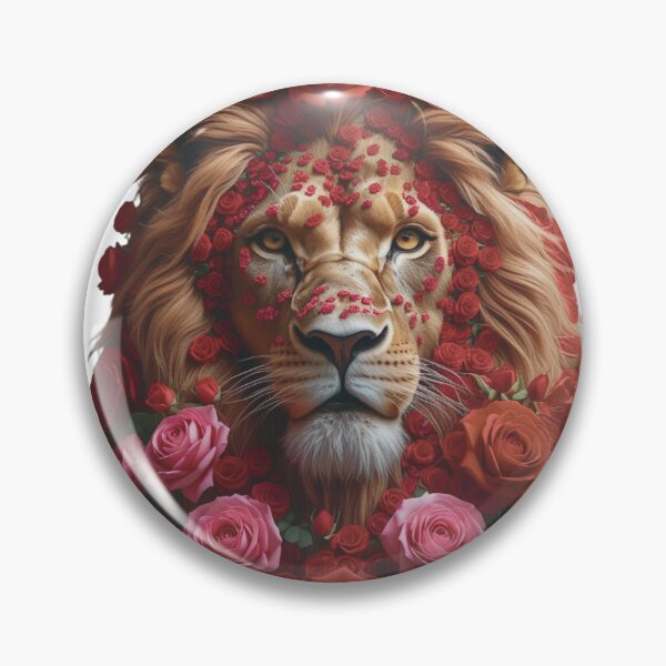 Item preview, Lion Face with Roses designed and sold by NilsonT.