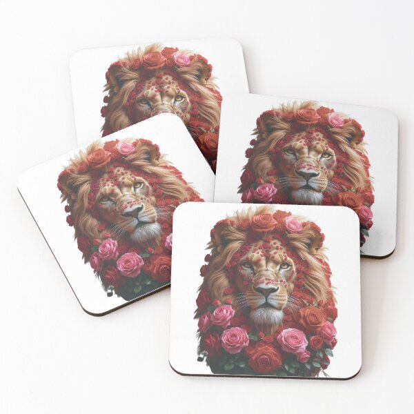 Item preview, Lion Face with Roses designed and sold by NilsonT.