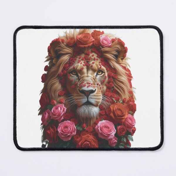 Item preview, Lion Face with Roses designed and sold by NilsonT.