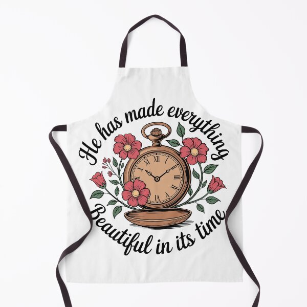 Item preview, He Has Made Everything Beautiful in Its Time - Ecclesiastes 3:11 Vintage Pocket Watch Floral Bible Verse Design designed and sold by HahaHandlesHub.