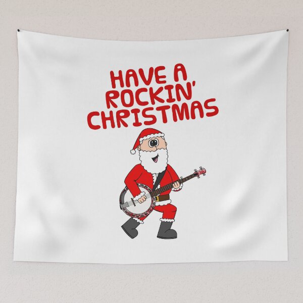 Item preview, Have A Rockin' Christmas, Santa Playing Banjo, Music Teacher designed and sold by doodlerob.
