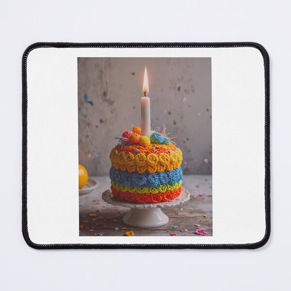 Item preview, Crochet Funfetti Birthday Cake happy cute kawaii gift christmas designed and sold by CheeseBlueprint.