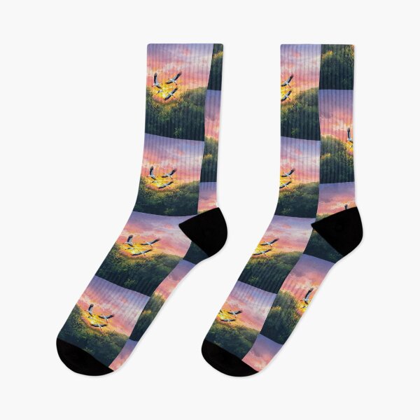 Item preview, Majestic storks in flight at sunset designed and sold by Marcu Ioachim.