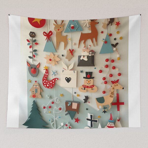 Item preview, Modern Geometric Papercraft Christmas Decor Collection designed and sold by ShadowAndSlate.