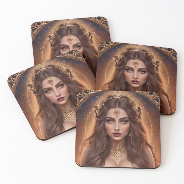 Item preview, Celestial Aries Goddess – Fiery Astrology Fantasy Art designed and sold by MissSaylor.