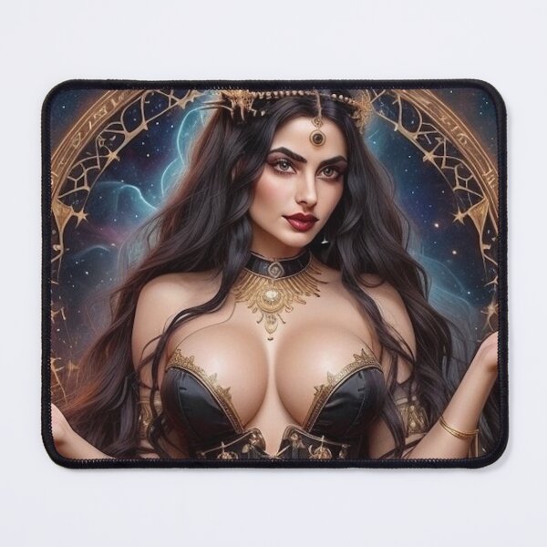 Item preview, Ram-Horned Aries Goddess – Astrological Fantasy Illustration designed and sold by MissSaylor.