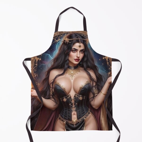Item preview, Ram-Horned Aries Goddess – Astrological Fantasy Illustration designed and sold by MissSaylor.