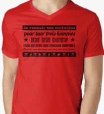 Camiseta para hombre de cuello en v Kaamelott - Perceval (negro)
