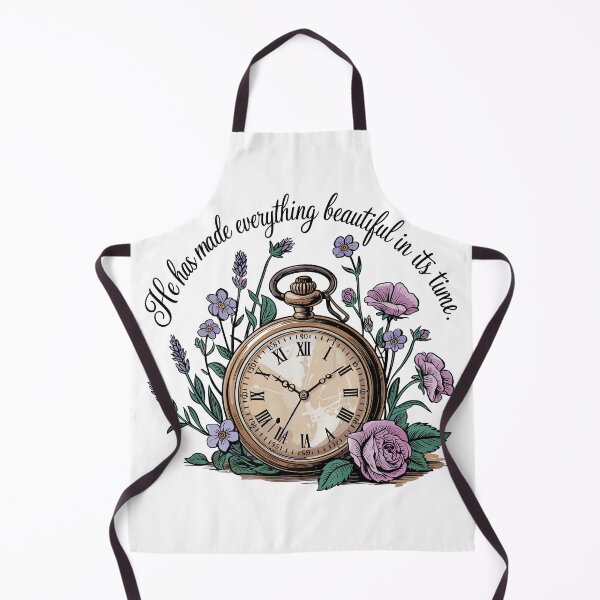 Item preview, He Has Made Everything Beautiful in Its Time - Ecclesiastes 3:11 Vintage Pocket Watch with Lavender and Roses Bible Verse Design designed and sold by HahaHandlesHub.