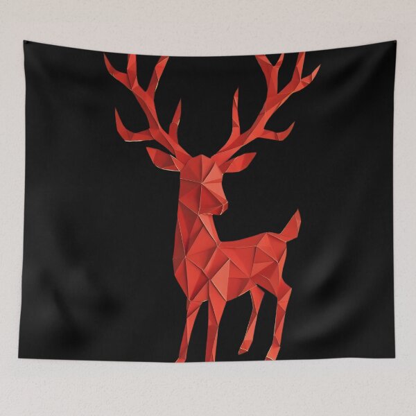 Item preview,  Modern Geometric Papercraft Christmas Stag designed and sold by ShadowAndSlate.