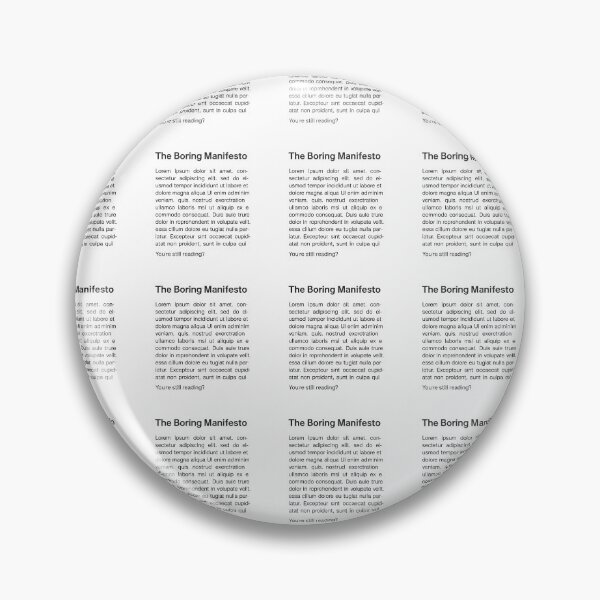 Item preview, The Boring Manifesto (Lorem Ipsum Wall Art) designed and sold by WhisperFrame.