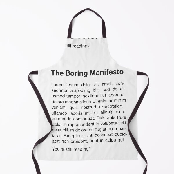 Item preview, The Boring Manifesto (Lorem Ipsum Wall Art) designed and sold by WhisperFrame.