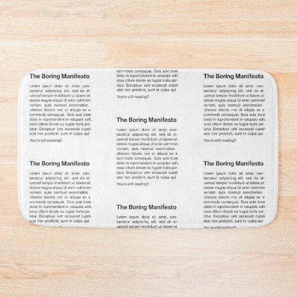 Item preview, The Boring Manifesto (Lorem Ipsum Wall Art) designed and sold by WhisperFrame.