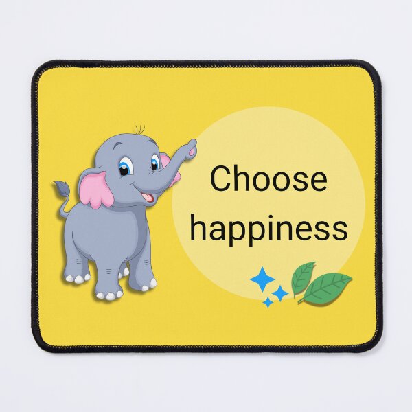 Item preview, Choose Happiness, Cute Elephant quote saying, Inspirational Motivational Quotes Sayings Texts Words, Amazing Animals, Nature Scenery designed and sold by CreationsNews.