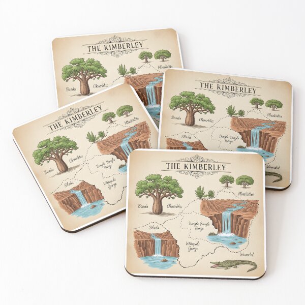 Item preview, The Kimberley Explorer: A Vintage-Style Adventure Map designed and sold by Digital Dreams Arts.