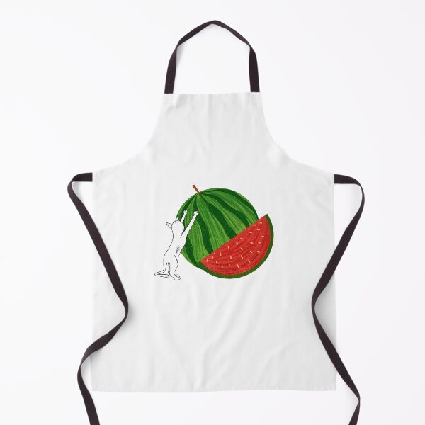 Item preview, White Cat pushed Watermelon. designed and sold by BelieveG.