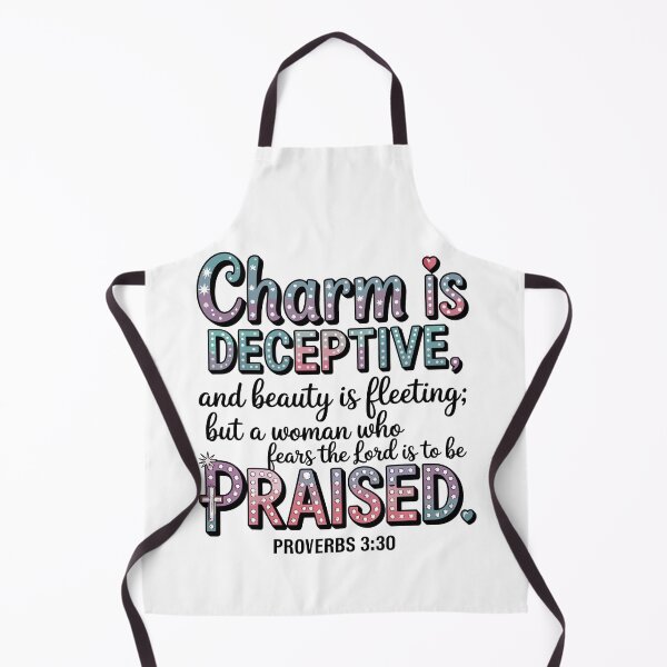 Item preview, Proverbs 31:30 - Charm is Deceptive Bible Verse Design | Christian Quote for Women in Colorful Typography designed and sold by HahaHandlesHub.