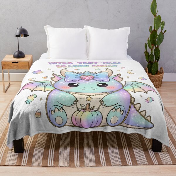 Item preview, Pastel Kawaii Halloween Dragon Art | Cozy Introvert Sparkle Squad Digital Download designed and sold by AnnDesignStudio.