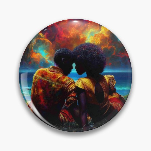 Item preview,  Sunset Souls: Afrofuturist Lovers at the Edge of the World designed and sold by Blackcanvas444.