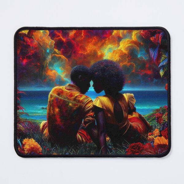 Item preview, Sunset Souls: Afrofuturist Lovers at the Edge of the World designed and sold by Blackcanvas444.
