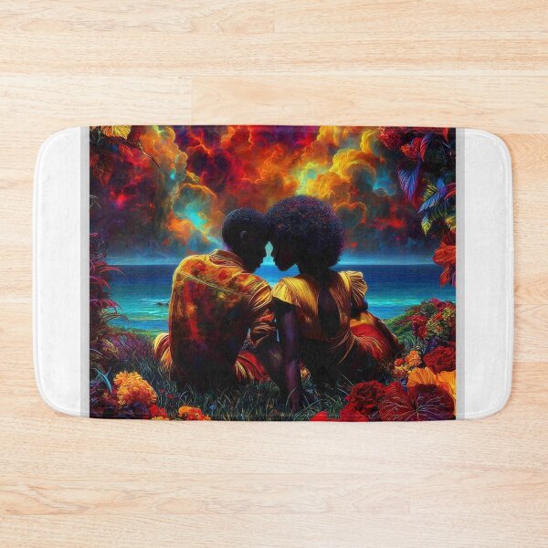 Item preview,  Sunset Souls: Afrofuturist Lovers at the Edge of the World designed and sold by Blackcanvas444.