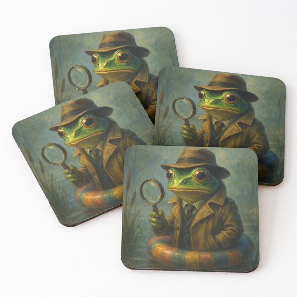 Item preview, Detective Frog in the Marsh designed and sold by Zenvo.