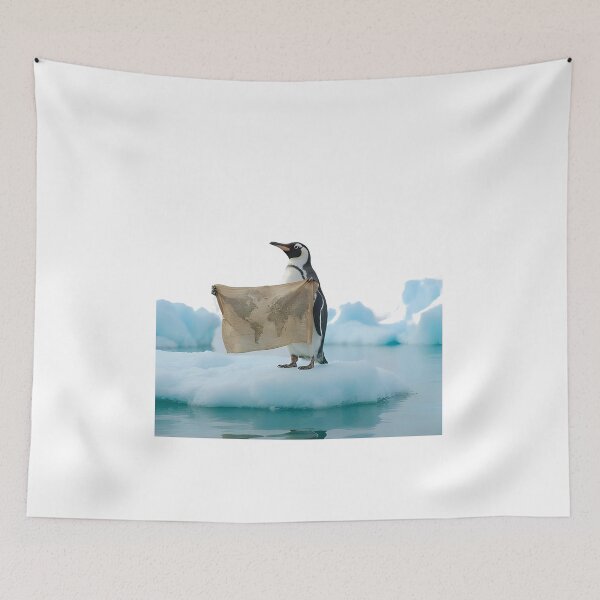 Item preview, "Sea Wanderer" - Penguin With A World Map  designed and sold by Domcreations4.
