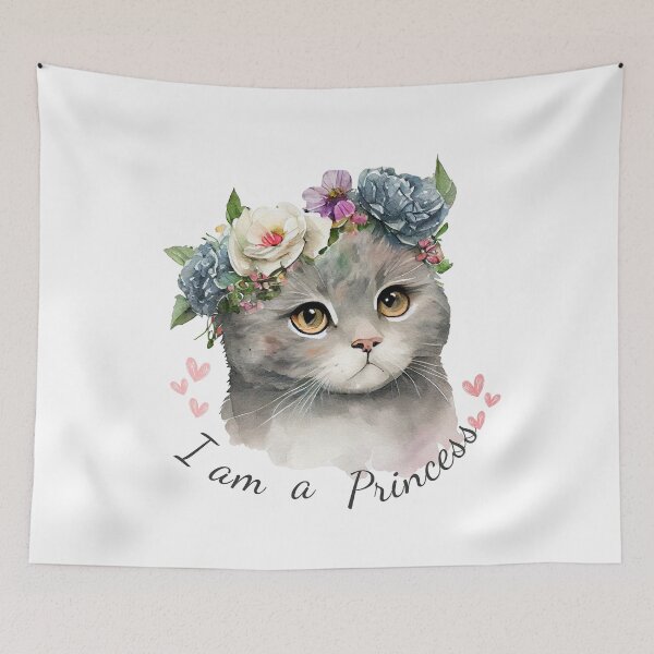 Item preview, I Am a Princess Cat Design – Cute & Royal Feline Art designed and sold by Merymer.