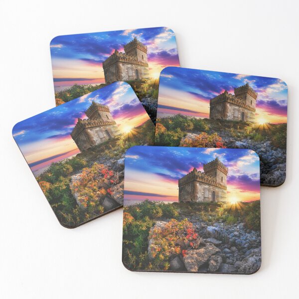 Item preview, Ghar Lapsi Tower at Sunset in Malta - Malta landscapes designed and sold by TheArtistOf2022.