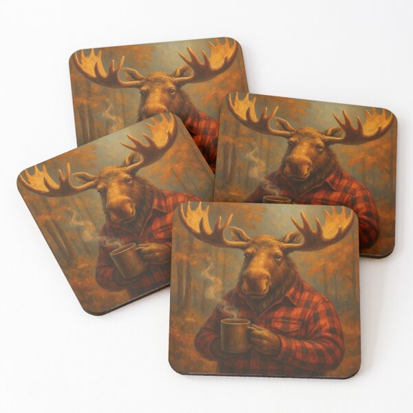 Item preview, Autumn Moose Coffee Break designed and sold by Zenvo.