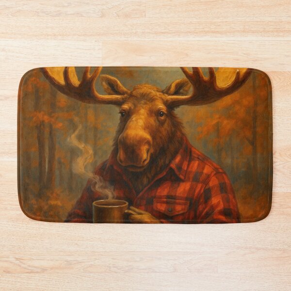 Item preview, Autumn Moose Coffee Break designed and sold by Zenvo.