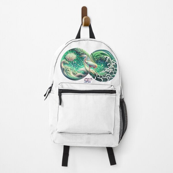 Item preview, Infinite Grace – Crane and Wave Symbol of Harmony designed and sold by sunbowjp stadio.