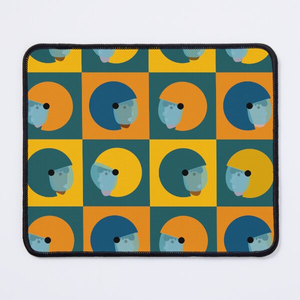 Item preview, Draw a picture of people's heads wearing helmets. with colorful squares alternating endlessly designed and sold by DMTJ.