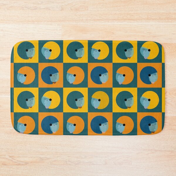Item preview, Draw a picture of people's heads wearing helmets. with colorful squares alternating endlessly designed and sold by DMTJ.